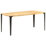 ZNTS Dining Table 160x80x76 cm Solid Mango Wood 286364