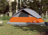 Camping Tent Dome 3-Person Grey and Orange Waterproof 94697