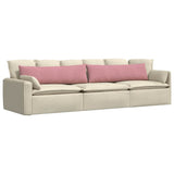 Sofa Pillows 2 pcs Pink 145 x 40 cm Corduroy Fabric 42013846