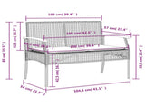 4 Piece Garden Dining Set with Cushions Grey Poly Rattan 3213576