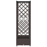 Raised Bed with Trellis and Roof Brown 164 x 40 x 123 cm PP 42032516