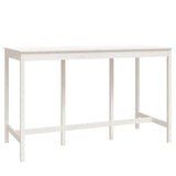 9 Piece Bar Set White Solid Wood Pine 3124718
