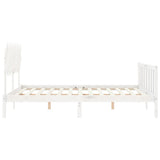 Bed Frame without Mattress White 160x200 cm Solid Wood Pine 3193477
