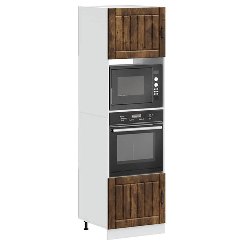 Oven Cabinets 2 pcs Lucca Smoked Oak Engineered Wood 3315046