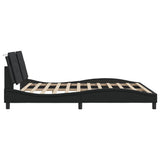 Bed Frame with LED without Mattress "Zadar" Black 180x200 cm 3214124