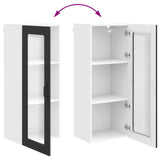 Wall Glass Cabinet PORTO Black 40 x 31 x 100 cm Engineered Wood 885446
