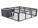 Rabbit Hutch Outdoor, Guinea Pig House, Bunny Run Cage with Openable Top for 1-2 Rabbits, 123 120 T3398P347609