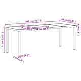 Outdoor Furniture Set 9 pcs Black and Anthracite Textilene 3422884