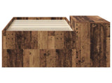 Kids'High Bed Frame with Desk Old Wood Engineered Wood 3422681