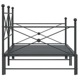 Daybed with Trundle without Mattress Black 107x203 cm Steel 4104678