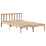Bookcase Bed without Mattress 135x190 cm Double Solid Wood Pine 3321733