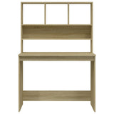 Desk with Shelves Sonoma Oak 102x45x148 cm Engineered Wood 823003
