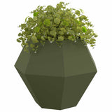 Planter 2 pcs Olive Green 100 x 100 x 80 cm Steel 884031