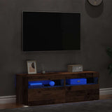 TV Cabinets with LED Lights 2 pcs Old Wood Engineered Wood 856310