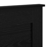 Headboard with Headboard Black Oak 180 cm Engineered Wood 887426