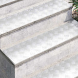 Stair Tread Rectangular 4 pcs Silver 100 x 25 cm Aluminium 4104282