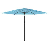 Garden Parasol with Steel Pole Blue 288x288x225 cm 4005106