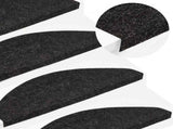 Stair Mats Self-adhesive 30 pcs Black 56x17x3 cm 3365905