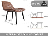 Dining Chairs, Modern Chair, Scandinavian Faux Leather Chair with High Back for Living Room 03517561