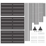Privacy Screen 100 x 50 x 180 cm Steel Black 868563