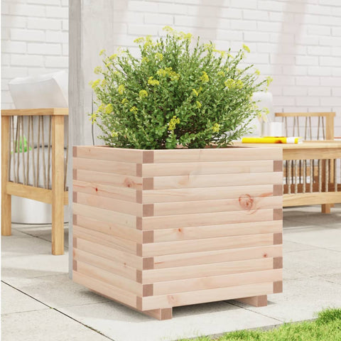 ZNTS Garden Planter 50x50x49.5 cm Solid Wood Pine 3282514