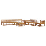 Outdoor Sofa Set 9 pcs Natural Solid Acacia Wood 3367367