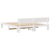 Bed Frame with Headboard White 180 x 200 cm Solid Pine Wood 872642