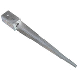 ZNTS Ground Spikes 12 pcs Silver 8x8x76 cm Galvanised Steel 145409
