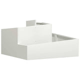 Garden Planter White 80 x 80 x 50 cm Cold-rolled Steel 873579
