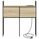 Storage Headboard with Charging Station Sonoma oak 90 cm 859786