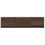 TV Cabinet with LED Brown Oak 165 x 34 x 40 cm Engineered Wood 3418716