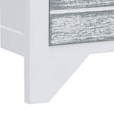 TV Cabinet White and Grey 108x30x40 cm Solid Paulownia Wood 338513