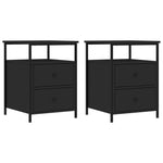 ZNTS Bedside Cabinets 2 pcs Black 44x45x60 cm Engineered Wood 826004