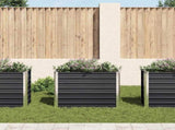 Garden Raised Bed Anthracite 100x40x77 cm Galvanised Steel 45732