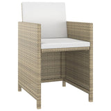 Garden Dining Set Beige, Cream White 3095501