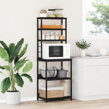 Kitchen Shelf Black Oak 60 x 40 x 168 cm Engineered Wood 883880