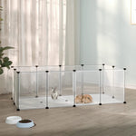 ZNTS Small Animal Cage Transparent 144x74x46.5 cm PP and Steel 340572
