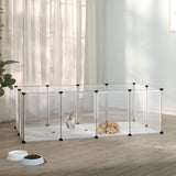 ZNTS Small Animal Cage Transparent 144x74x46.5 cm PP and Steel 340572