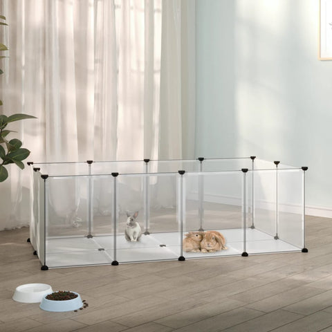 ZNTS Small Animal Cage Transparent 144x74x46.5 cm PP and Steel 340572