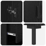 Highboard with Drawer 2 pcs Black Oak Engineered Wood 3416150