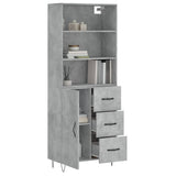 Highboard Concrete Grey 69.5x34x180 cm Engineered Wood 3189441