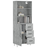 Highboard Concrete Grey 69.5x34x180 cm Engineered Wood 3189441
