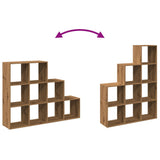 Room Divider Bookcase 3-Tier Artisan Oak 137.5x29x103.5 cm Engineered Wood 857984