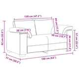 Sofa 2 pcs Beige Linen 3324689