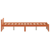 Bed Frame Wax Brown 205.5 x 205.5 x 51 cm Solid Pine Wood 870160