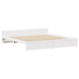 Bed Frame without Mattress White 160x200 cm Solid Wood Pine 3301693