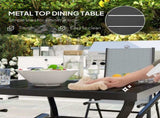 Five-Piece Steel Frame Patio Set - Grey/Black T3398P315962