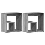 ZNTS Side Tables 2 pcs Grey Sonoma 50x30x50 cm Engineered Wood 840566