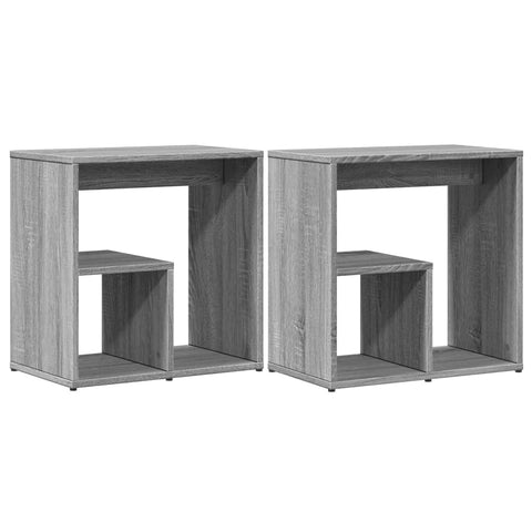 ZNTS Side Tables 2 pcs Grey Sonoma 50x30x50 cm Engineered Wood 840566