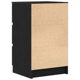 Bedside Cabinets with 3 Drawers 2 pcs Black 39x35x65 cm 861340